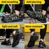 Rotary Buckle Work Sneakers Protective Shoes Lightweight Safety Shoes Puncture-Proof Anti-Smash Steel Toe Shoes Work Boots Men 240422