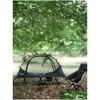 Tents And Shelters Vidalido Single Person Outdoor Cam Bed Tent Lightweight Convenient Net Antimosquito Portable Aluminum Alloy Pole Dhknm