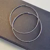 Kolczyki Ekustyee Big Circle Hoop kolczyki dla kobiet biżuteria metalowa modna retro duże okrągłe koła kolczyki