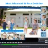 Lens 4K 8MP 8ch Poe Video Surveillance Camera System Kit Outdoor AI Face Detection Audio Record Color Night Vision H.265 Xmeye Pro