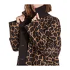 Casaco feminino casaco de cashmere casaco de luxo max maras feminino handsewn lã pura jacquard artesanato de comprimento médio de comprimento leopardo casaco