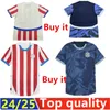24 25 Paraguay Soccer Jersey Copa America Maillots de Foot Red White Away Dark Blue Football Shirt 2024 2025 Men Top Shipmleeve 3267