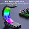 Caricabatterie Multifunzionali Wireless Caricatore Porta auricolare RGB Light Caring Dock Station per iPhone 14 13 12 IWatch