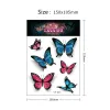 Tatoeages 3D Butterfly Rose Flower Feather Tattoo Waterdicht Kerstcadeau 105*150 mm Tatoeages Sticker voor vrouwen Body Art Tattoo Sticker