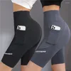 Shorts attivo Summer Sport Short Leggings Gym Fitness Push Up Women Yoga Slim Fit Pants Elastic High Waist Correggine