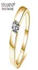 Yhamni Pure Gold Color Solitaire Ring Zircon CZ Engagement Bijoux Bijoux pour femmes et hommes Taille 513 YMKR1019582645289238