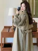 Trench Coats Women Lanmrem Two Piece Brillbreaker pour femmes Poches de ceinture à poitrine simple Design Fashion Style coréen 2024 Vêtements 2Z1089