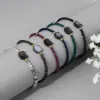 Strängar 3mm fasetterad pärlkattarmband färgglada mini pärlor armband kvinnliga söta lyckliga armband för kvinnor flickor smycken vänskap gåva