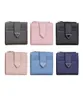 22 S Saffiano Triangle Leather Wallets Cards Holder Womens Mens Luxury Designer com caixa de caixa de moedas Wall5674473