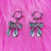 Oorbellen y2k bowknot stud oorbellen Koreaanse mode schattige hoepel oorbellen voor vrouwen kawaii sieraden charmes punk oorbellen accessoires goth