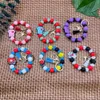 Cross border New Creative DIY Beaded Bracelet Cartoon Love Bag Pendant Keychain