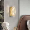 Ensemble de 2 appliques murales à LED en or moderne - luminaires d'éclairage intérieur élégants pour chambre, salon, couloir, vanité de salle de bain - lampes murales