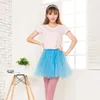 Muti kleuren tutu rok voor vrouwen elastische ballet dancewear tutus mini fee geel tule moeder dochter 240419