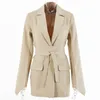 Kvinnors kostymer Casual Blazer Coats Women 2024 Summer Autumn hacked Collar Fashion Office Lady Blazers