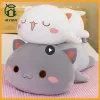 Toys chat peluche toys sleep oreiller mignon animal en peluche peluched mat de sol enfants beaux filles cadeau d'anniversaire 50 cm coussin d'oreiller doux