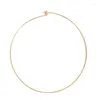 Choker 1PC 304 Stainless Steel DIY Collar Necklace Gold Color Round With Removable Ball End Cap Handmade Women Jewelry