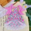 Sukienki koronkowe ubrania z piesem kwiatowym sukienka w stylu księżniczki ubranie małe szelki dla zwierząt domowych kostium wiosna letnie ropa para perro