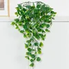 Flores decorativas 25 Eucalipto Eucalipto helecho Planta de plástico artificial Vine para el arco de boda Sala de estar de casa Canasta colgante Árbol de Navidad