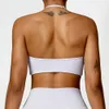 Women Sports Underwear High Support Impact Halter Fitness Bras Gym Yoga Top Workout Clothes Push-Up Corset Padded Activewear 240416