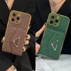 Saffiano Leather Phone Case Designer iPhone Case for iPhone 15 Pro Max 14 Pro Max 13 Pro 12 11 14 Plus 15 Plus Case Card Card Holder Slot Luxury Plating Gold Edgingモバイルカバー