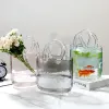 Akvarier kreativa nordiska ins stil väska glas vas handväska hydroponic blommor blå fisk tank vardagsrum bord hem dekoration tillbehör