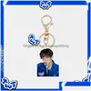 Andra heminredning Keychains Kpop TWS Keyring Sparkling Blue Acrylic Figure Keychain Pendant Bag Accessories Dohoon Shinyu Kyungmin Ha DHXM5