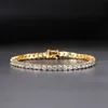 Bracelet de tennis en cristal glacé pour les femmes punk hiphop luxe aaa cubic zirconia mariage or couleurs chaîne de mains bijoux ohh118 240423