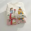 Sweatshirts 02y Nouveau-né les filles mignons Lamb Sweatshirts Kids Sweet Allmatch Puff Sleeve Tops