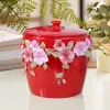 Sets rotes Badezimmerzubehör Sethome Decorwedding Craftsmake Up Storage Boxbadezimmer TrayTissue Boxtoilet Pinselhalterdesktop