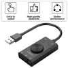 Cards ORICO SC2 External USB Sound Card Stereo Mic Speaker 3.5mm Headset Audio Jack Cable Adapter Switch Volume Adjustment Free Drive