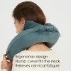 Kussen Denor Pressinflatable Neck Ushaped Pillow Soft en Comfortable Crystal Velvet Ergonomic Cervical Pillow draagbaar reiskussen