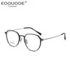 Sonnenbrille Frames ultra -helles reines Titanien Brille Mann Retro Round Eyewear Luxury Spektakel Optische Rezeptbrille Rahmen Frau Frau