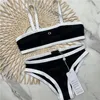 Designer Bikinis setzt Frau sexy Badeanzug Luxus Metallbrief Bikini Sommer Badebekleidung Beach Badeanzüge zweiteiliger Badeanzug