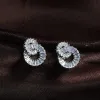 Örhängen trendig aaa baguette kubik zirkoniumklipp på örhängen för kvinnor modecirkel utan genomträngande örhängen brud bröllop accessorie