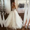 Abiti da sposa in pizzo più dimensionali eleganti un abito da sposa in tulle per la sposa sexy abito da sposa a vcuola