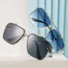 17302 Fashion Double Beam Timmed Metal per gli occhiali da sole alla moda di New Street da uomo 2020