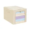 Bins New Thickened Household Oxford Cloth Storage Box Folding Clothes Finishing Basket PVC MoistureProof Visual Baina Box