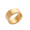 Hot Selling Cersatile 10mm Straight Edge Glossy Fashionable Pendling Flat rostfritt stål Plain Ring, Guangneng smycken