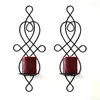 Candle Holders 2 Pcs/Set Wall Sconces Elegant Pillar Holder Hanging Candleholders Wedding/Party/ Dinning Room Candlelight