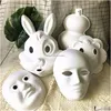 Party Masks Diy Mask Creative Painting Halloween Chirstmas Children Women Men Half Face Fl Hha666 Drop Delivery Home Garden Festive S Dhvaj