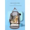 Väskor husdjur andas kattväska katt ryggsäck katt bärande väska kattbur hund messenger väska bärbar rymdpåse