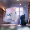 Blind Box Finden Sie Unicorn Shinwoo Ghost Bear House Serie Blindbox Spielzeug süße Action Anime Figur Kawaii Mystery Box Designer Model Geschenk Y240422