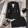 S-4XL Fashion Black Red Pink Blazer Jacket And Pant Suit Women Female Office Ladies Business Work Wear Formal 2 Piece Set 240415