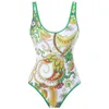 Swimwear féminin 2024 Femmes imprimées Femme un morceau de maillot de bain baignade Baigniers baignade Swimming Swim Suite de plagewear
