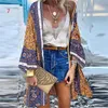 Zanzea Women Cardigan Summer Front Open Front Bohémien Stampa stampata floreale Kimono Casual Beach Beach Tops vintage Blusas a maniche lunghe 220720