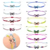 Strands Adjustable Crystal Butterfly Bead Woven Rope Bracelet Fashion Ethnic Style Beaded Bracelets Bangle Wrist Accessories Jewelry