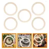 Fleurs décoratives 5 PCS Fournitures d'artisanat en bois Formes de couronne la bague Round Tool Decor Fleur Garland Frame DIY Faire des cadres