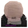 13 * 4 A+Curly transparent lace headband with long curly hair natural all human wig