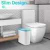 Automatic Bathroom Trash Can with Lid Touchless Small Motion Sensor Waterproof Slim Garbage for Kitchen Bedroom 240408