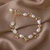 Strands Francês estilo retrô de pérolas naturais pulseiras de luxo feminina moda insy personalidade charme pulseira de joias acessórios do presente